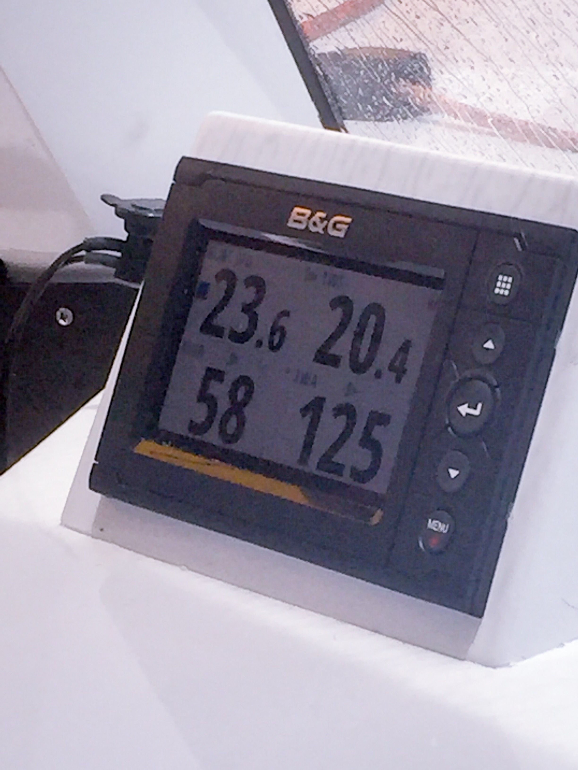 Only in a Gun Boat. Boat speed 23.6 in 20.4 knots of wind! Our top speed was over 24.