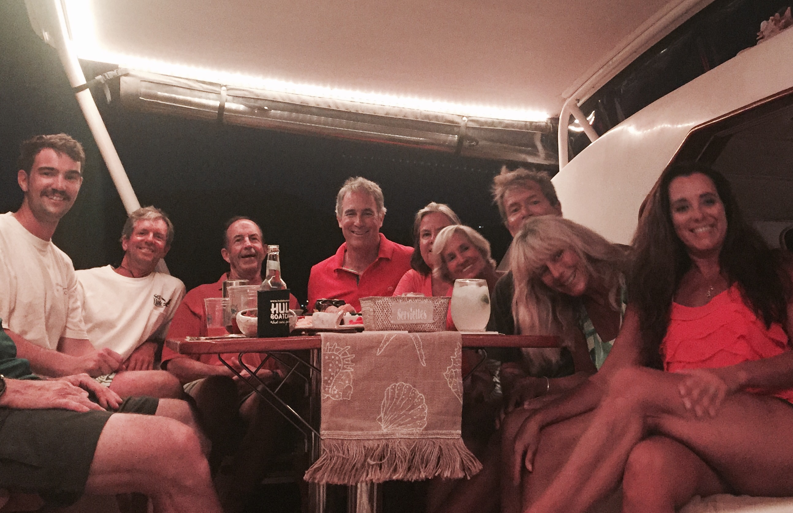 Dinner on the Sugar Shack with the Thirst crew.