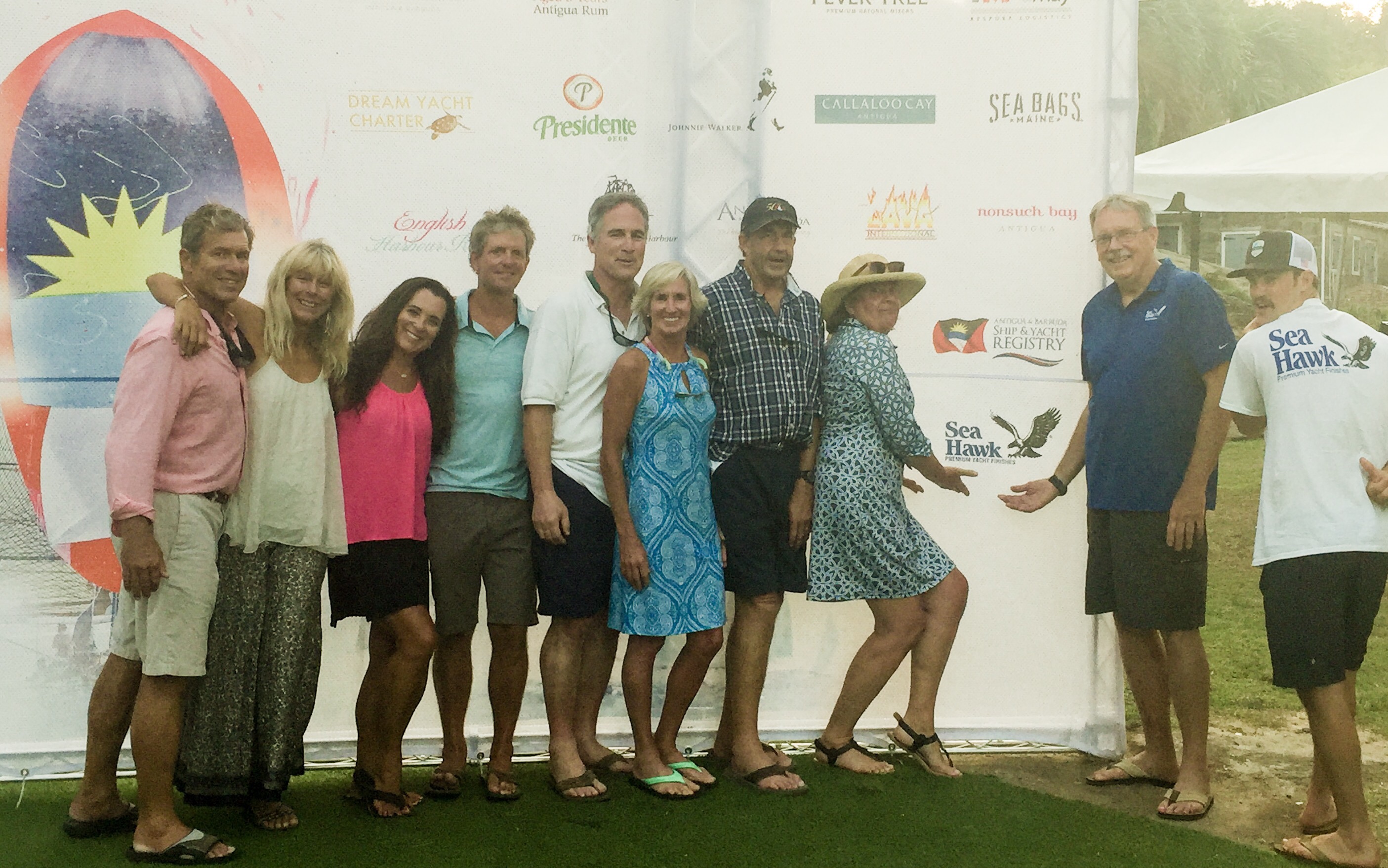 Race Day 5 at the Awards Ceremony - celebrating our sponsor Sea Hawk!