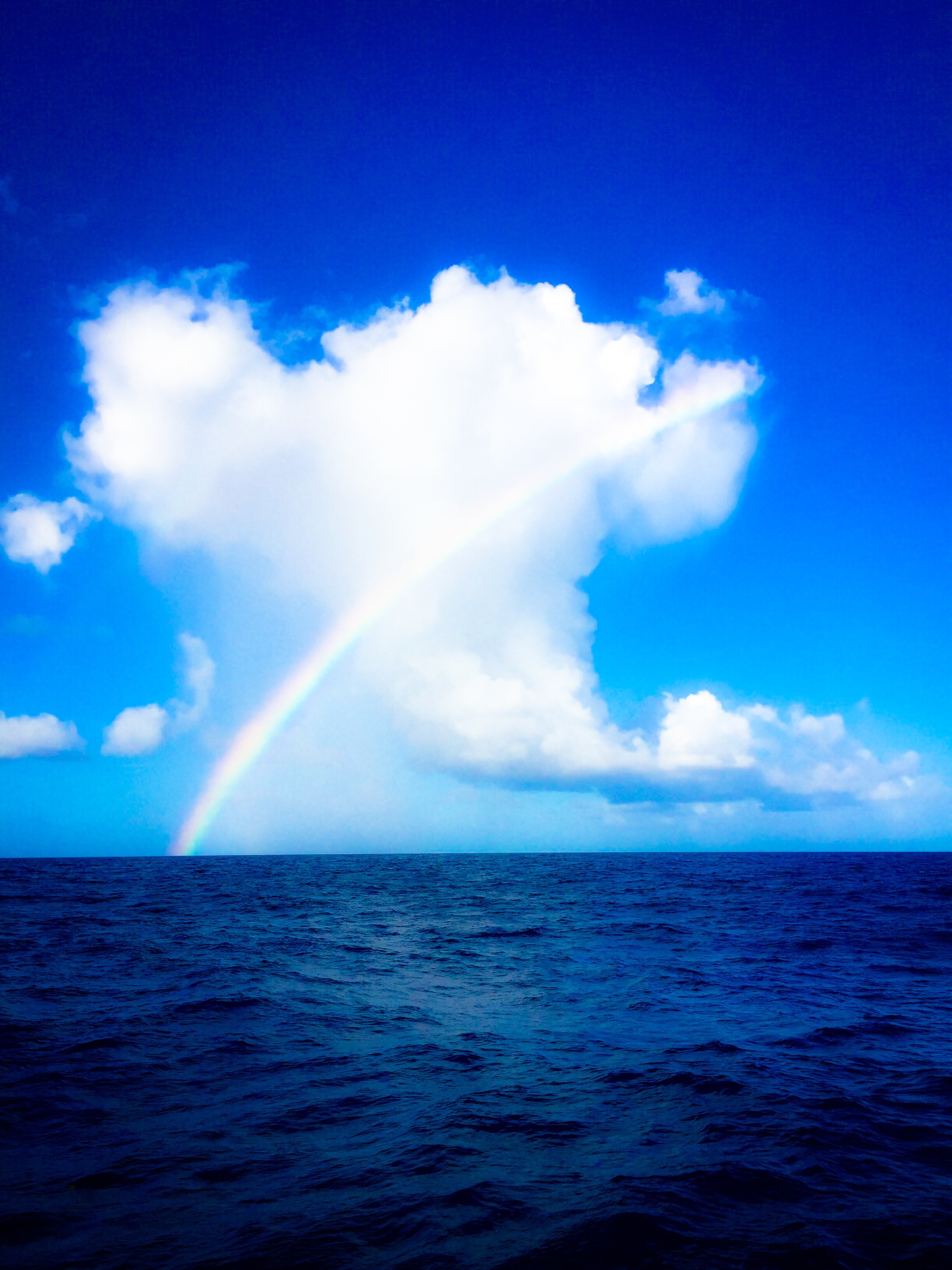 Rainbow gift after a short squal