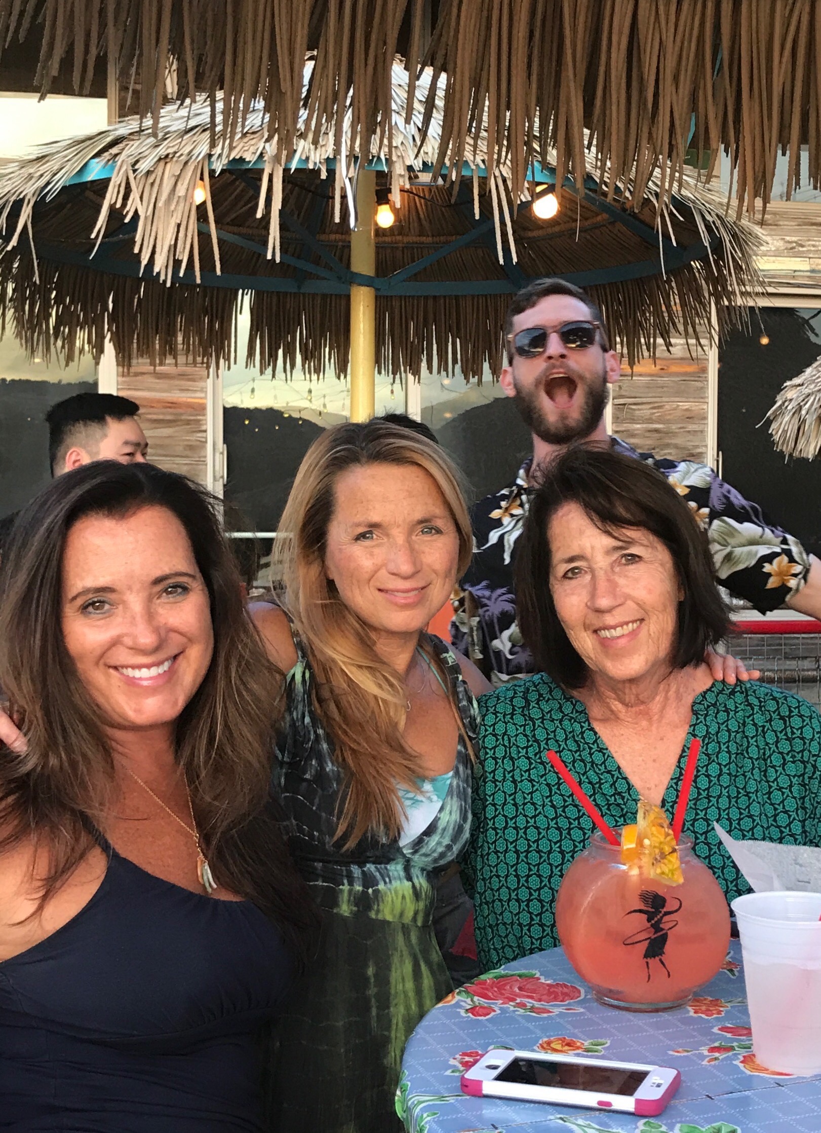 Our waiter photo bombed us - too funny!