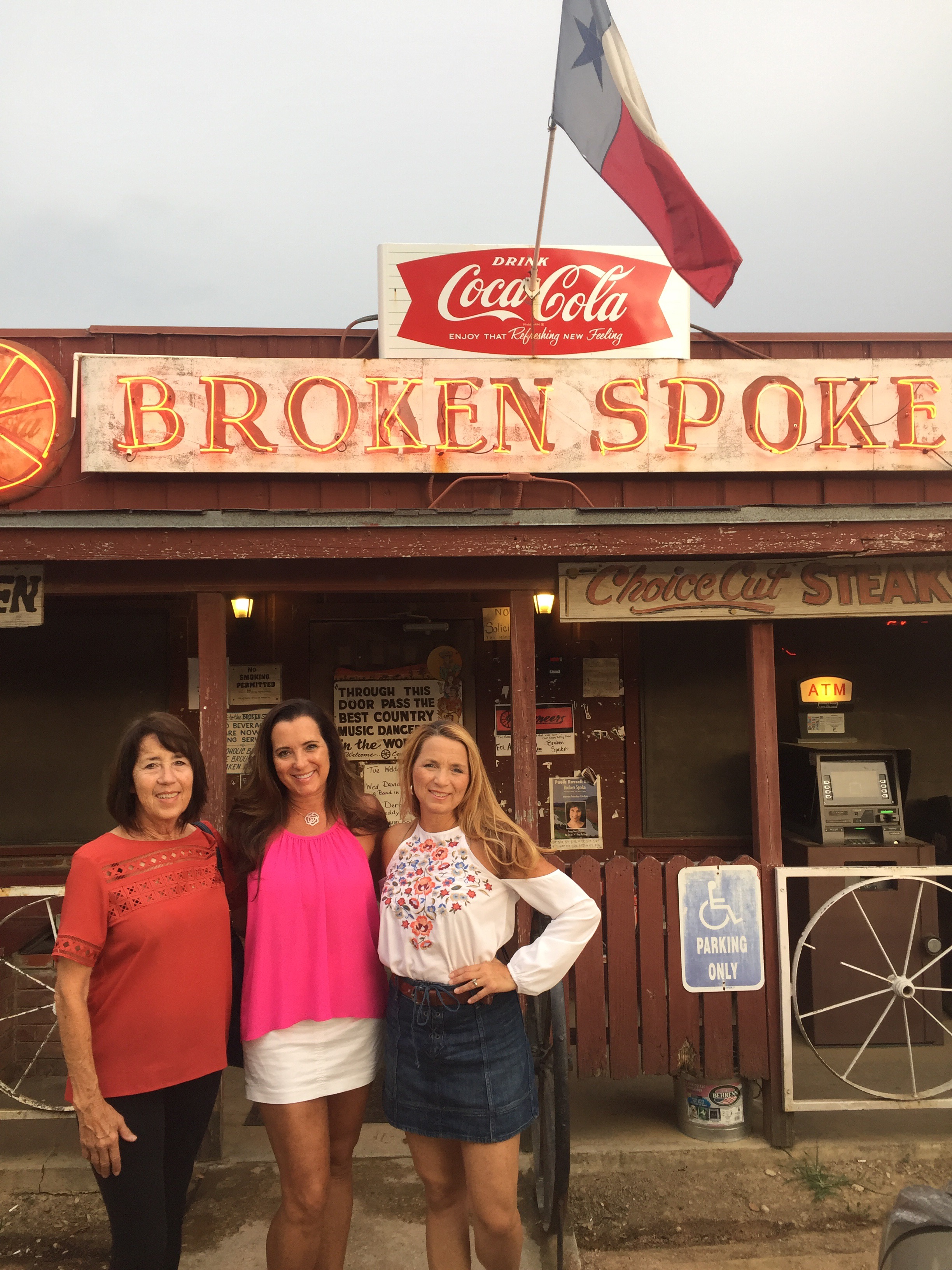 Donna, me, and Kimberly at the Broken Spoke