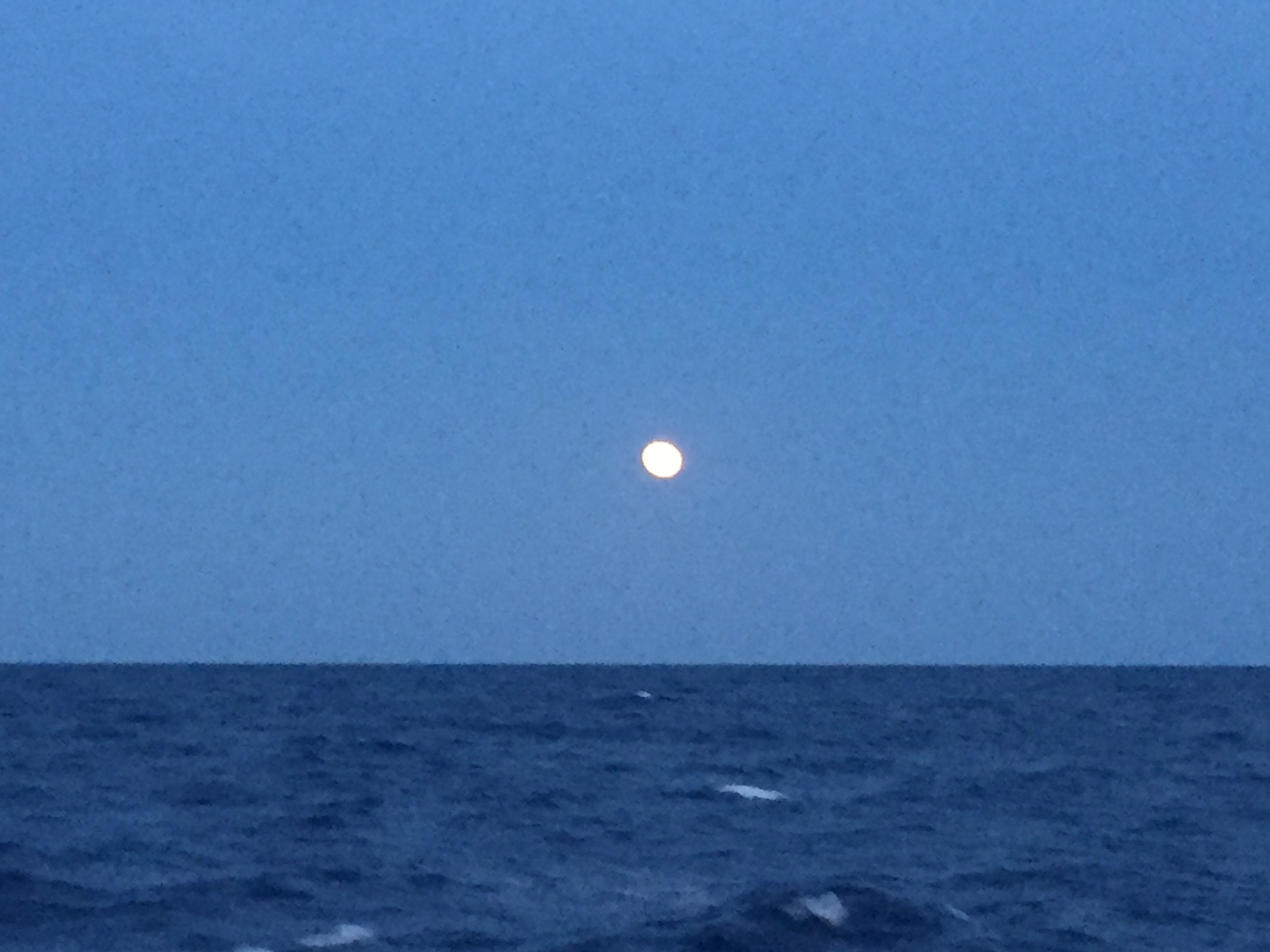 Almost a full moon lighting our way.