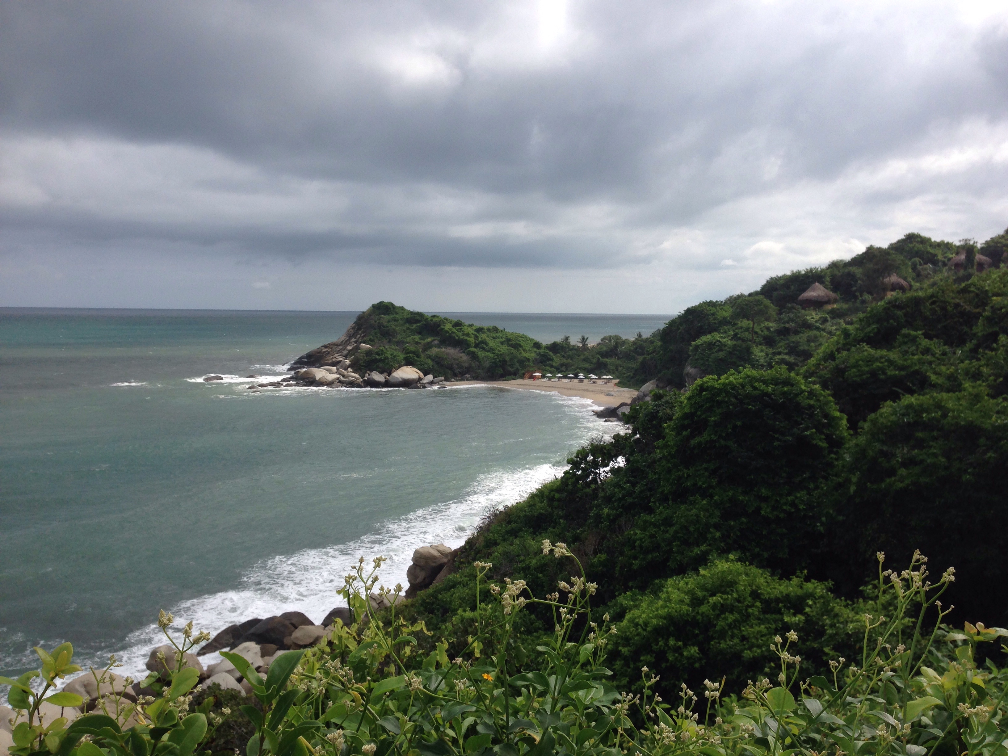 Views of beach as we crested over a mountain.