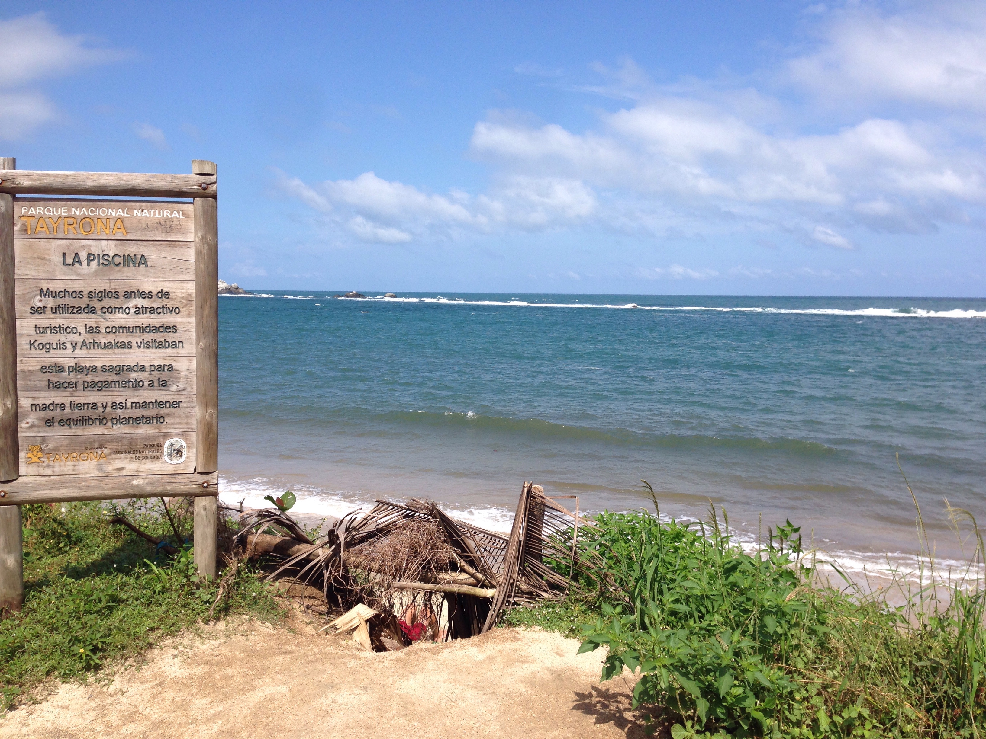 La Piscina Beach entrance.