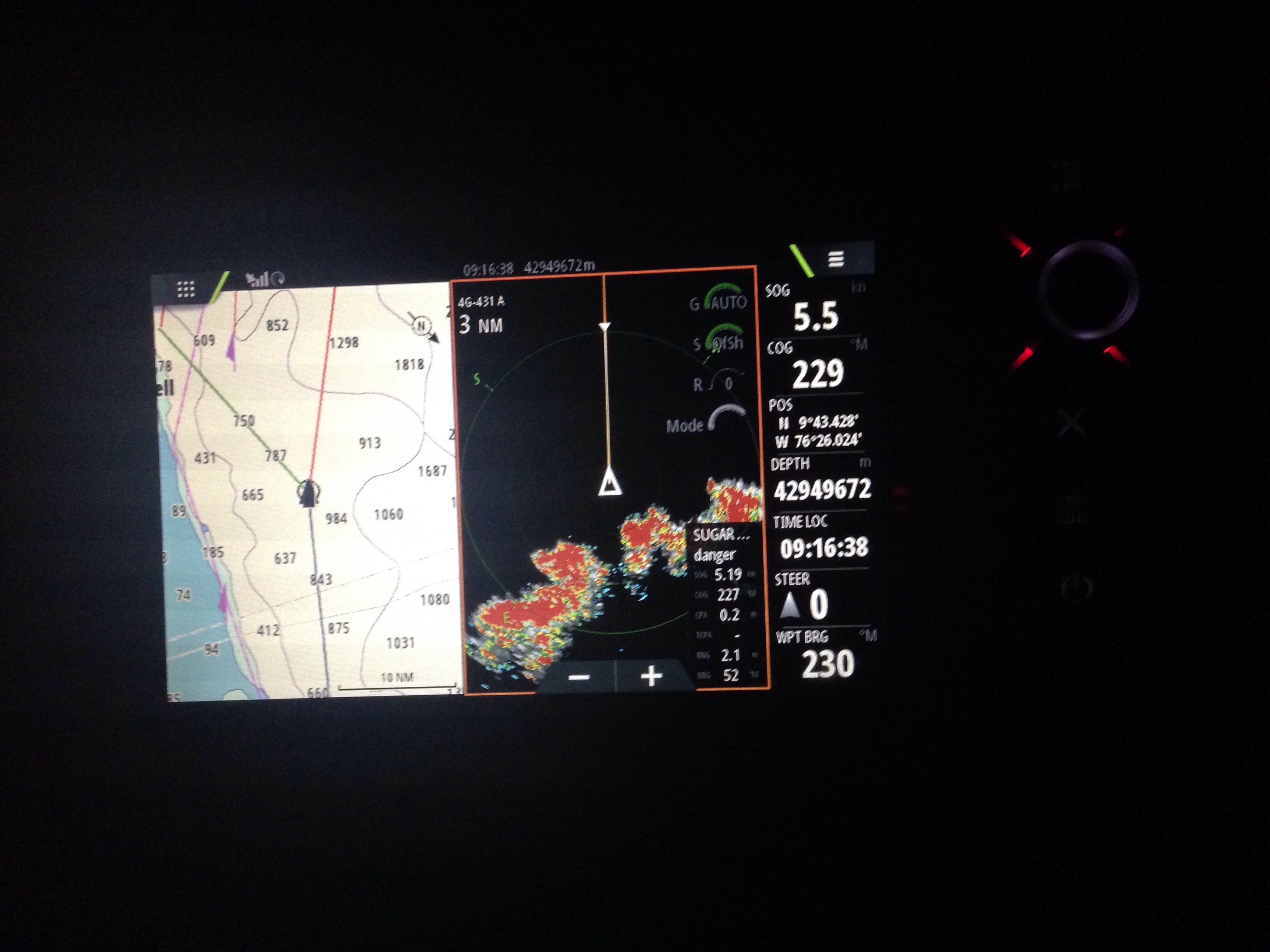 Storm parted to let us through with just a few drops of rain.