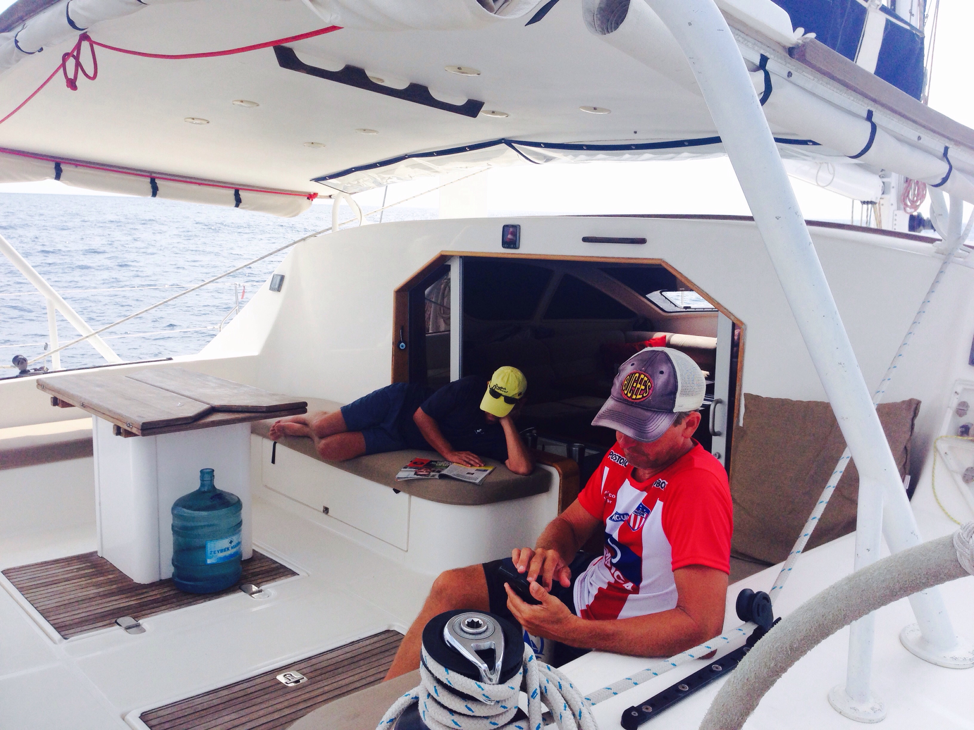 Passing the time on a passage.