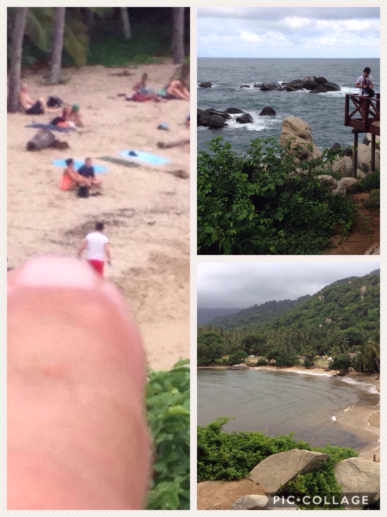 Images from Seafront hammock hut looking down.