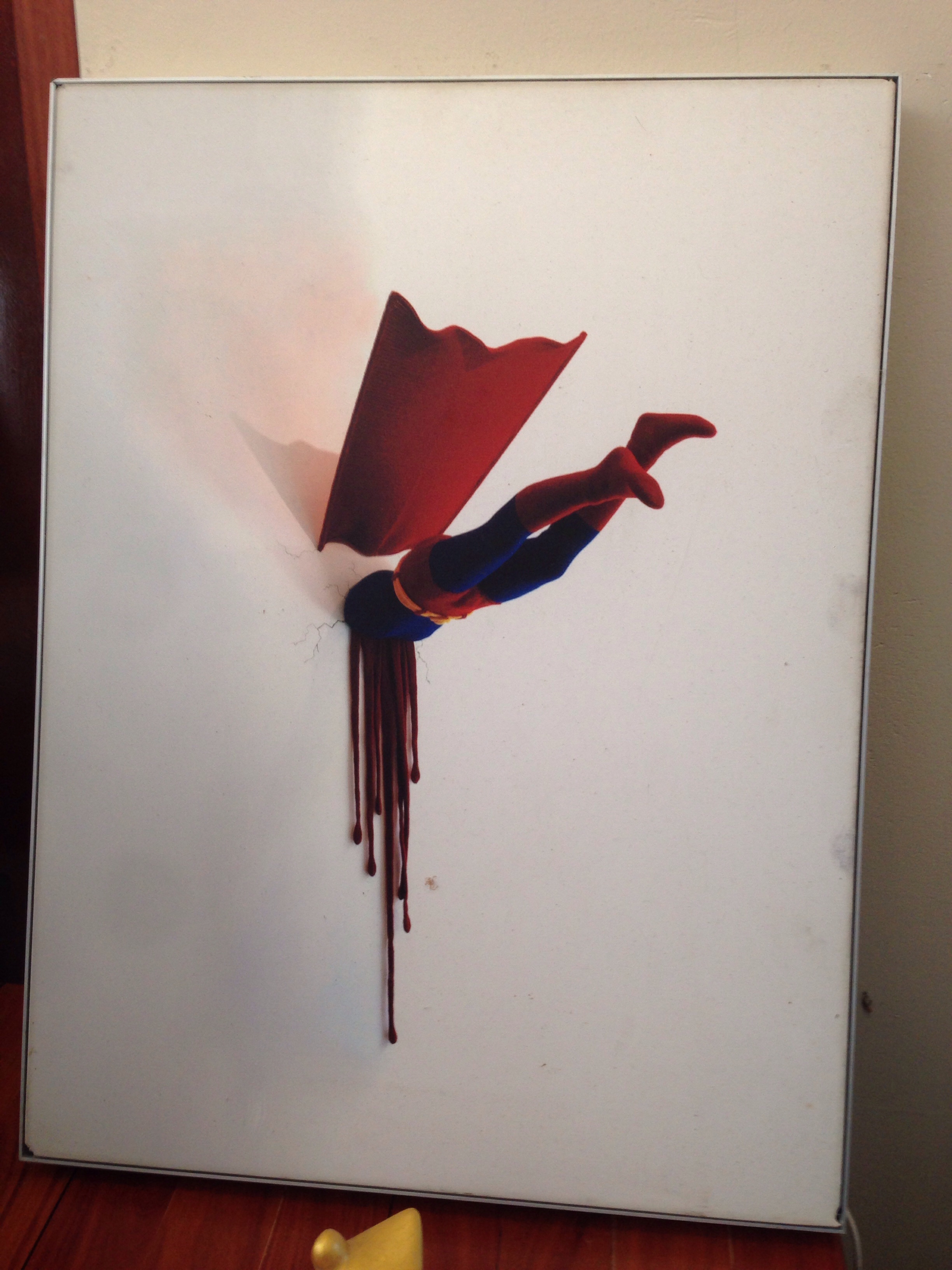 This funny painting was in a lovely gallery.
