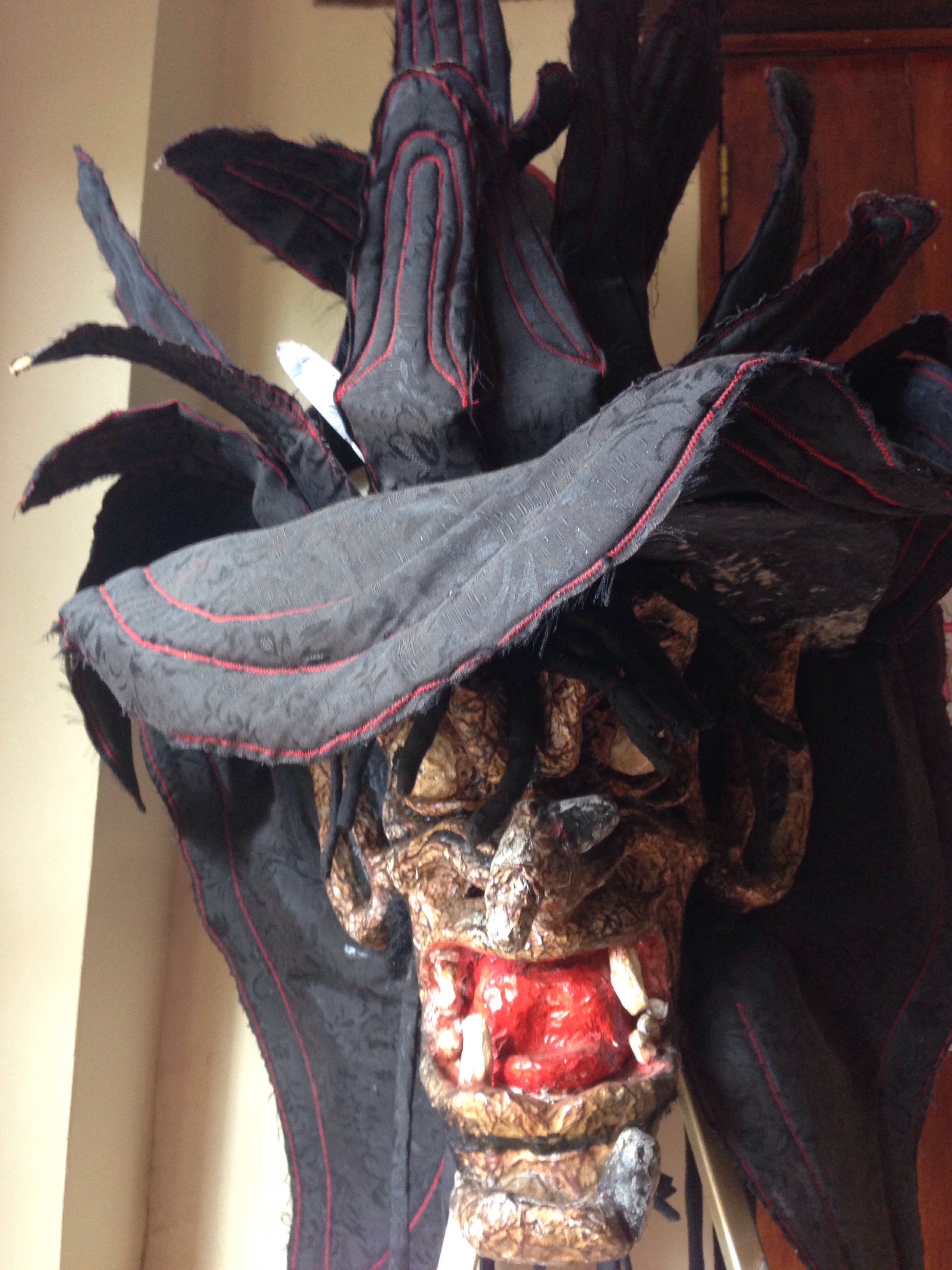 Carnival mask at Customs office.
