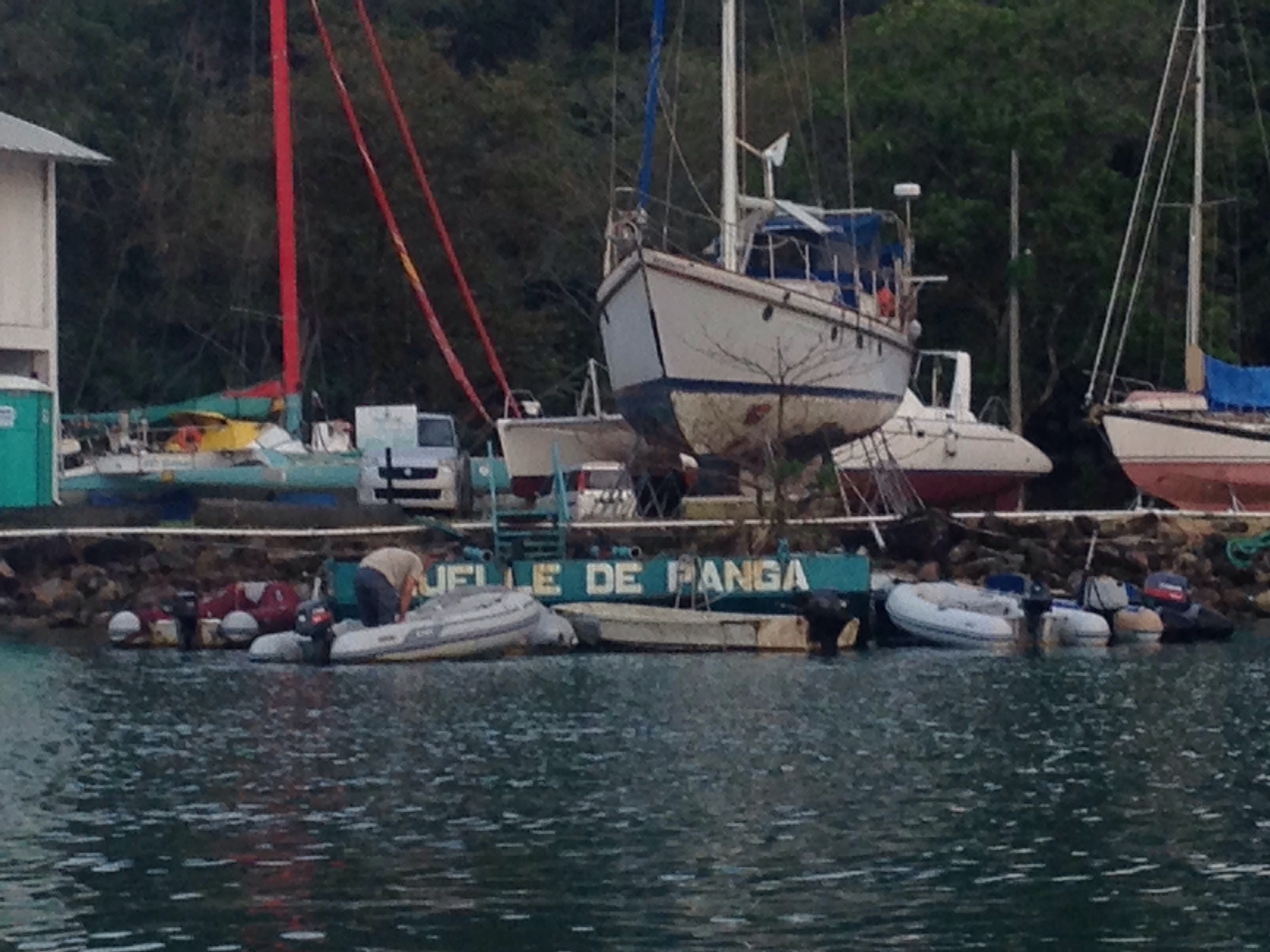 Dinghy dock or panga dock.