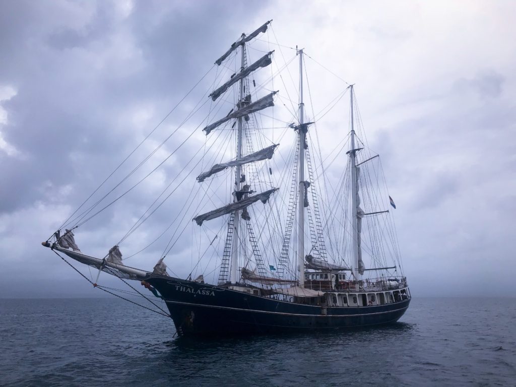 Thalassa massive ship with dozens of students.