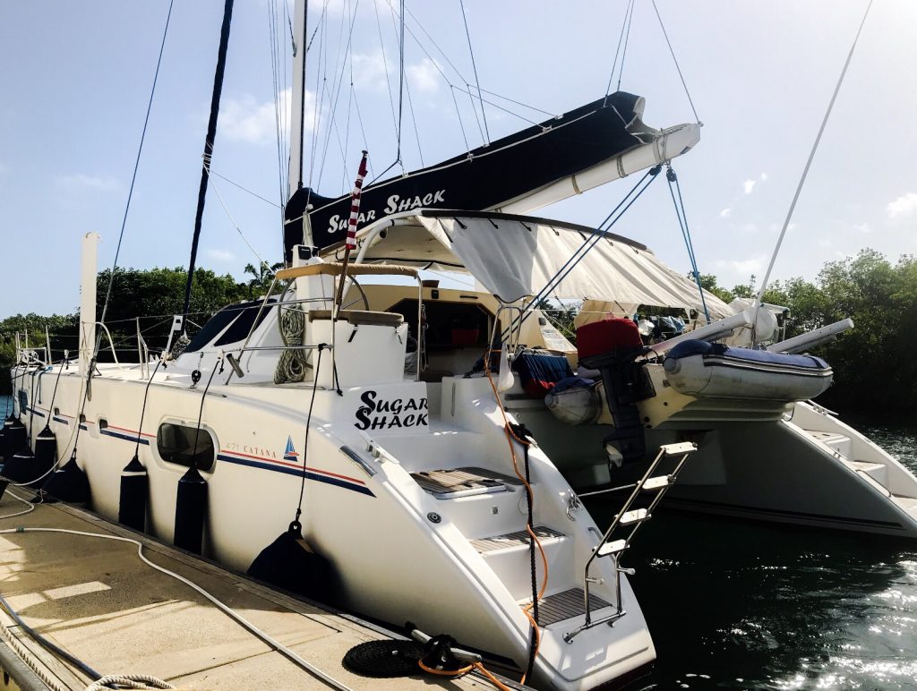 Sugar Shack docked at Shelter Bay Marina
