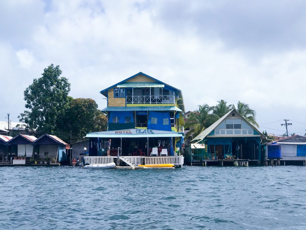 Hotel Olas with dinghy dock out front, $2 beer and decent wifi.
