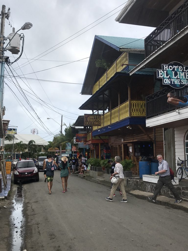 Typical road in Bocas Town.