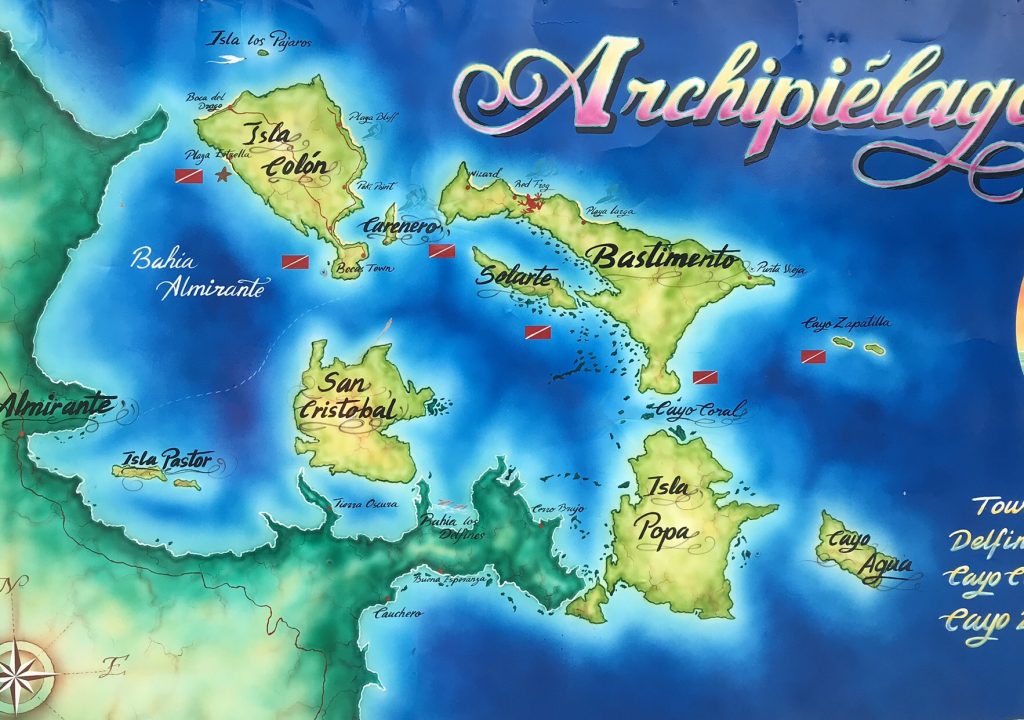 Map of Bocas del Toro.