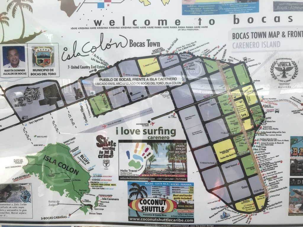 Bocas Town map