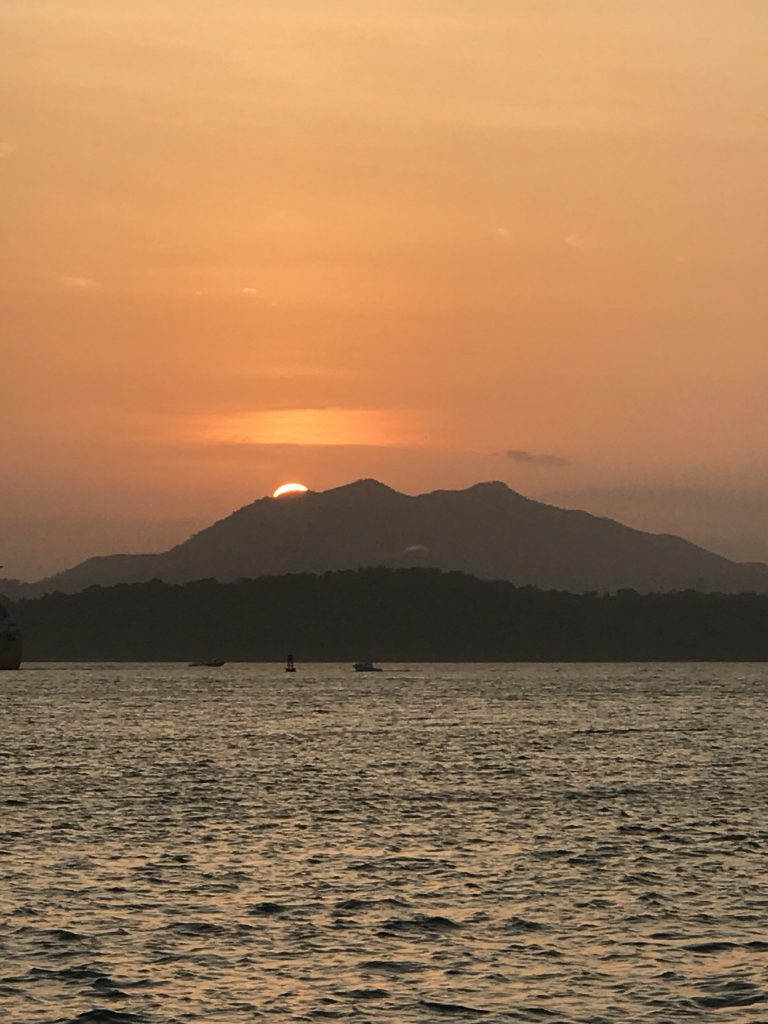 Sunset at La Playita Anchorage