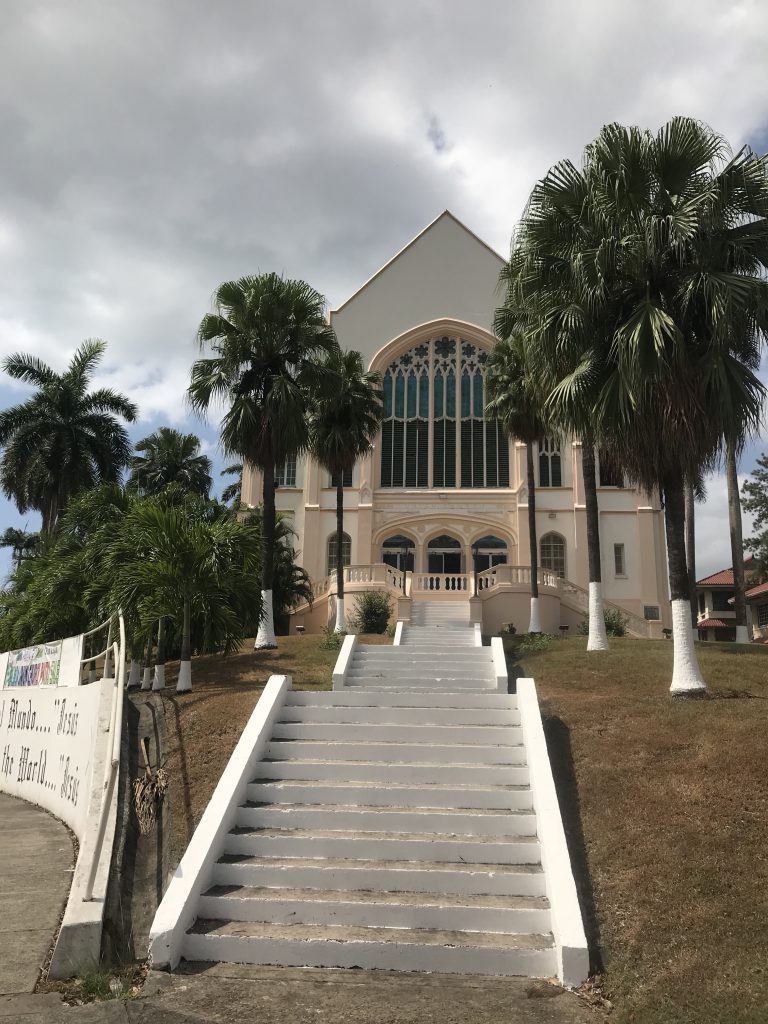 Balboa Church posing as my Catholic Church, but in reality, just dwarfing it.