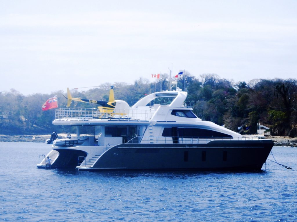 Samara yacht has its own helicopter