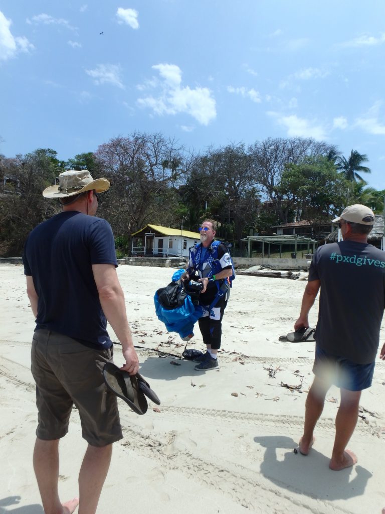 Michael and Wayne chatting with skydiving instructor