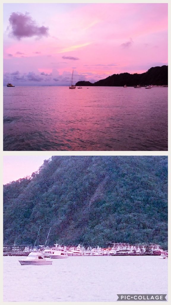 Sunset at Bahia Herradura and a shot of Los Suenos