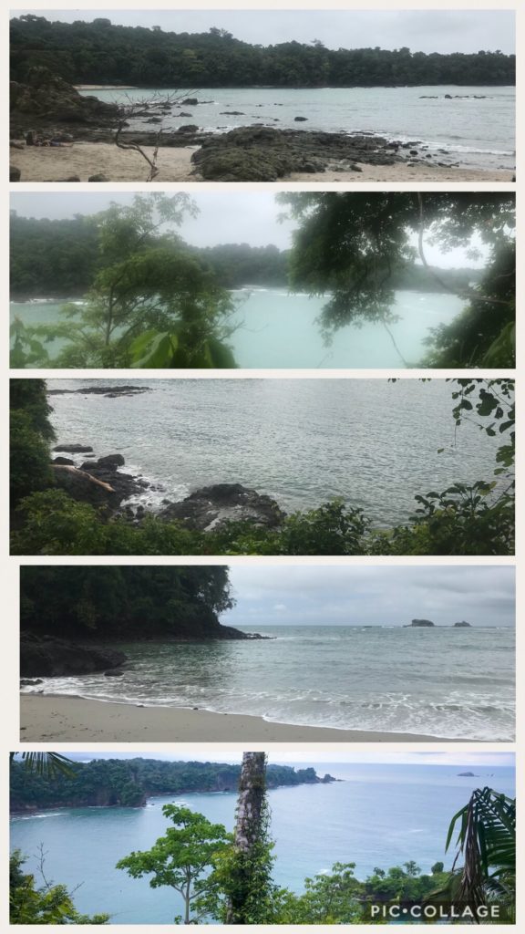 Beautiful sandy beaches at Manuel Antonio Park