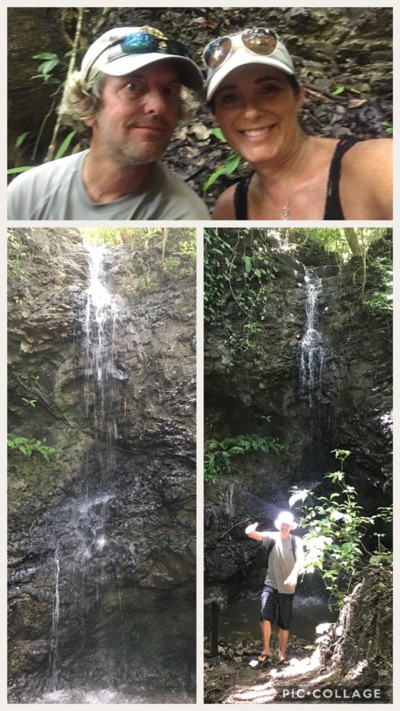 Water falls at Tulemar Resort