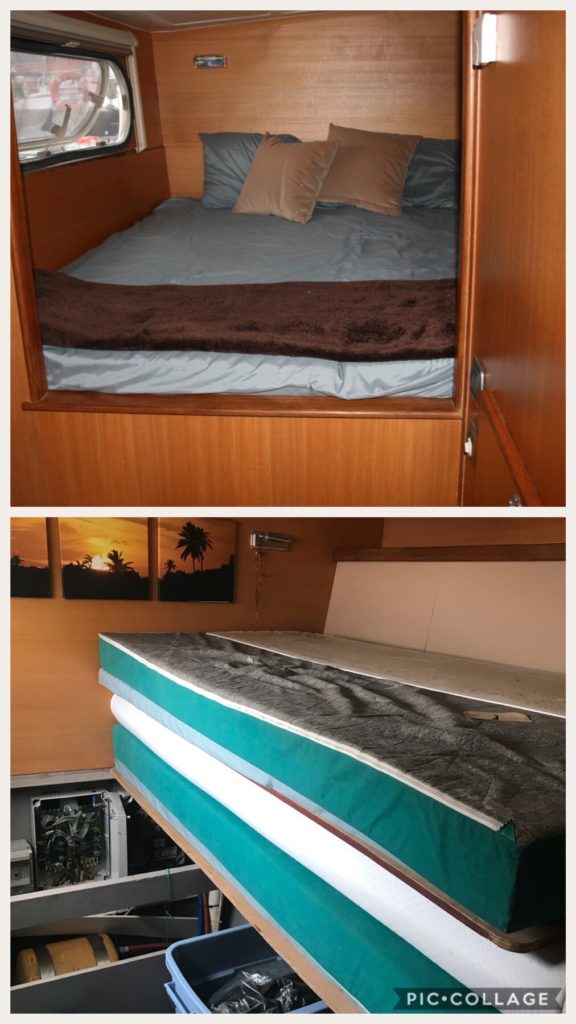 Master cabin before and after