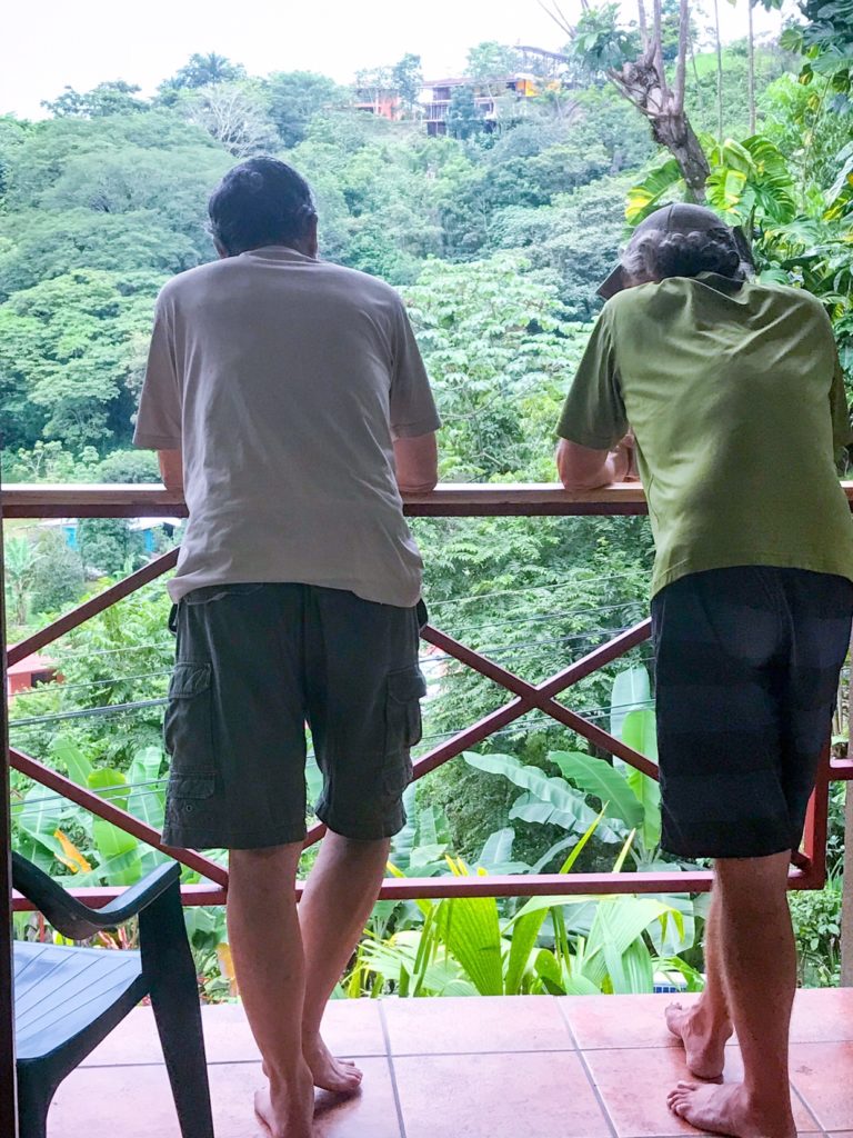 Dad and Matt chatting