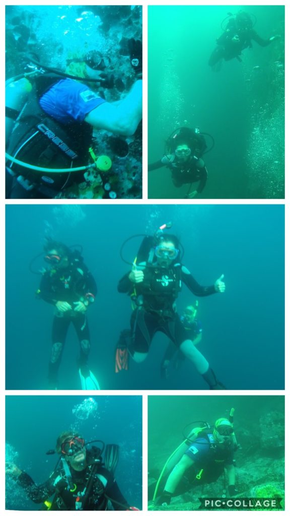 Diving Kicker Rock - descending to 90'
