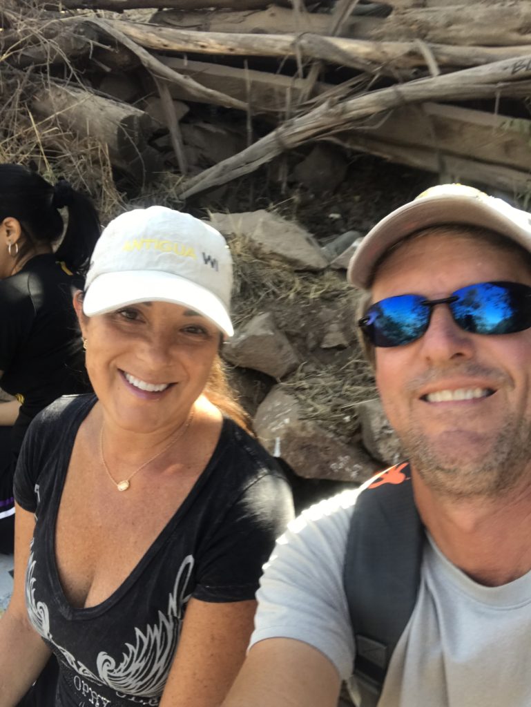 Matt and I walking up Certo San Cristobal