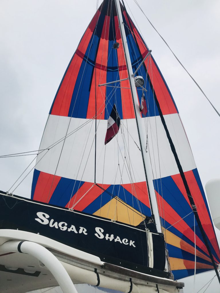 Flying the small spinnaker to Quintero