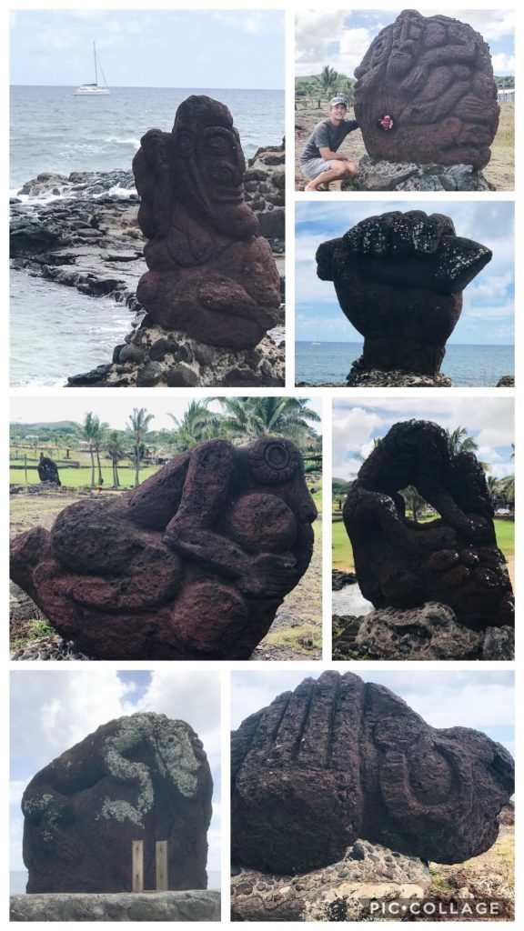 Carved Volcanic Rock Statues