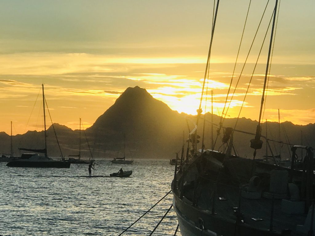 Sunset from Pink Coconut, Tahiti