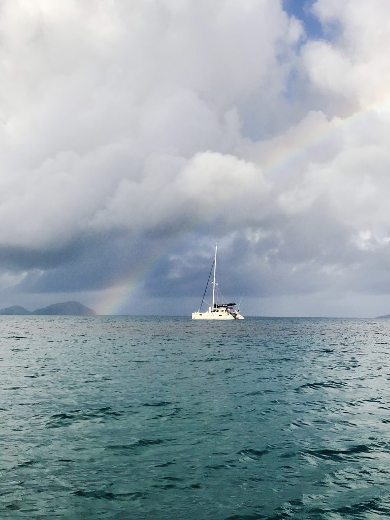 Sugar Shack anchored at Taravai