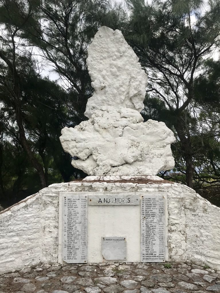 Military monument at Hao Navy Base