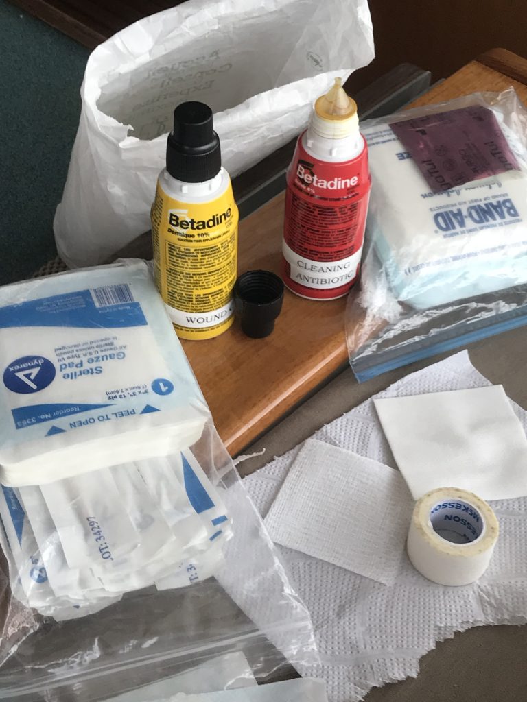 Medical Supplies Given to Us for my Leg