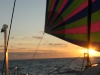 Sunset under the spinnaker